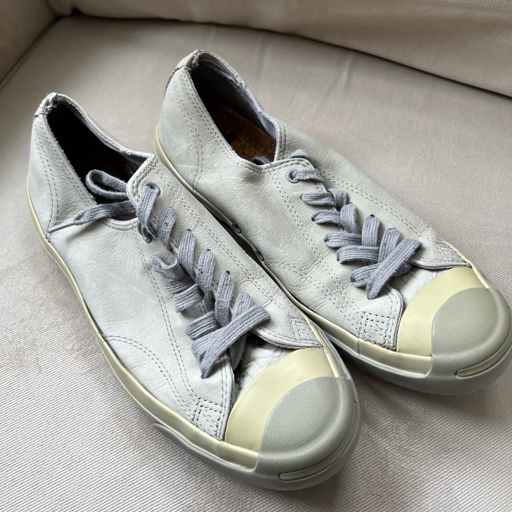 Converse Jack Purcell leather Gray Men Sneakers Size 10